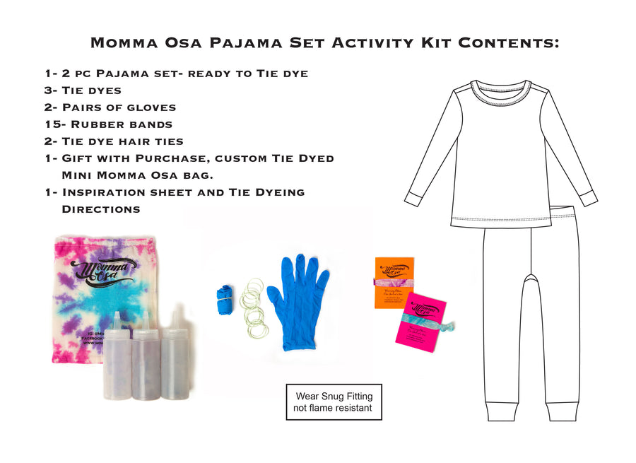 Majestic Collection - 2 PC Pajama- Tie Dye Activity Kit