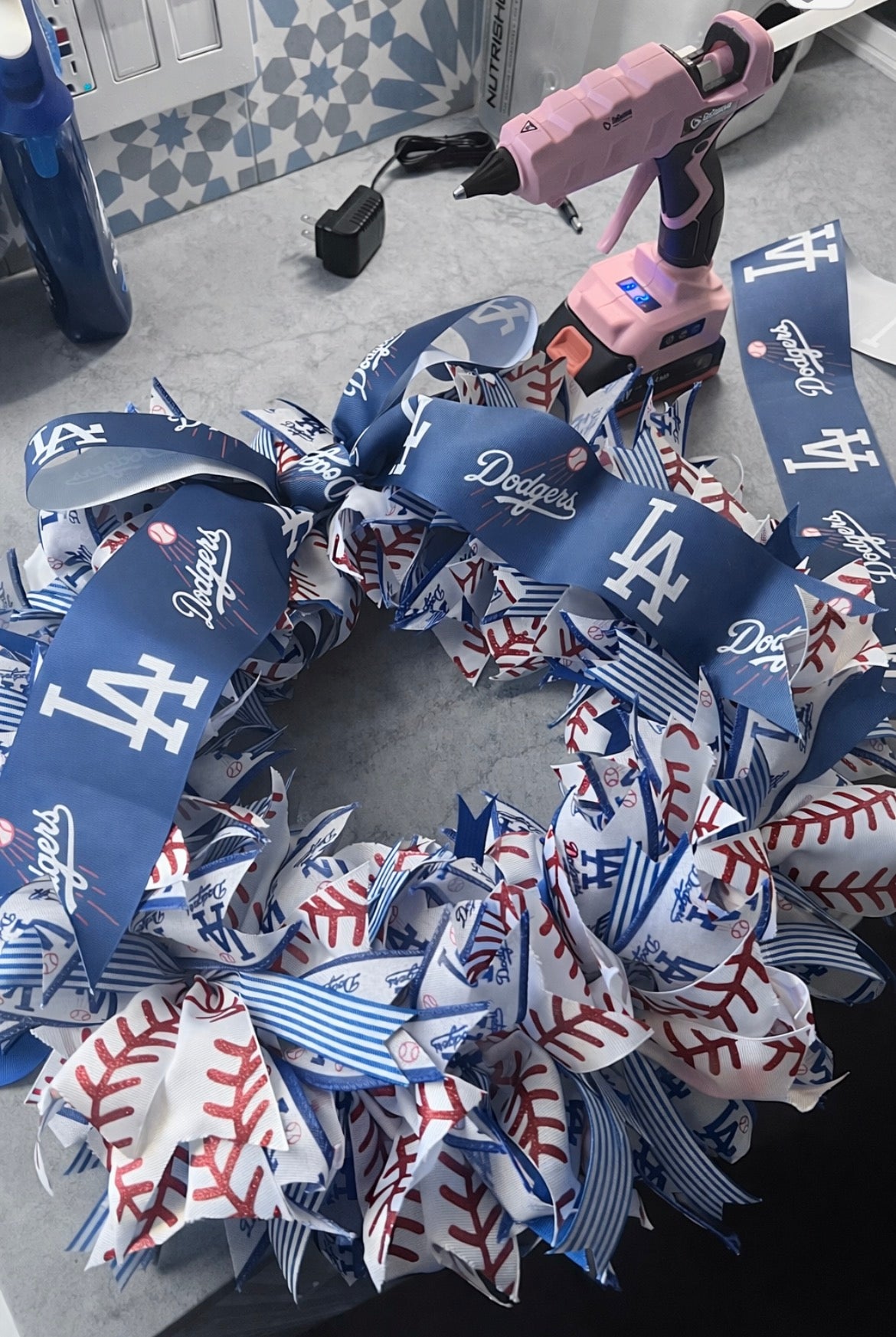 Los Angeles Dodgers Ribbon Wreath ⚾💙