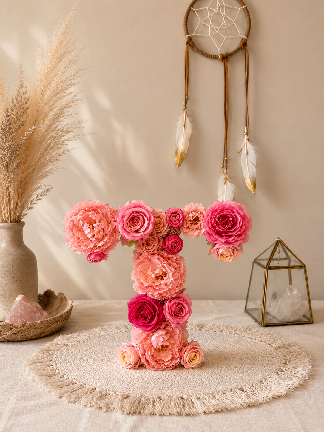 Custom Floral Letter – 12” Personalized Flower Letter Decor