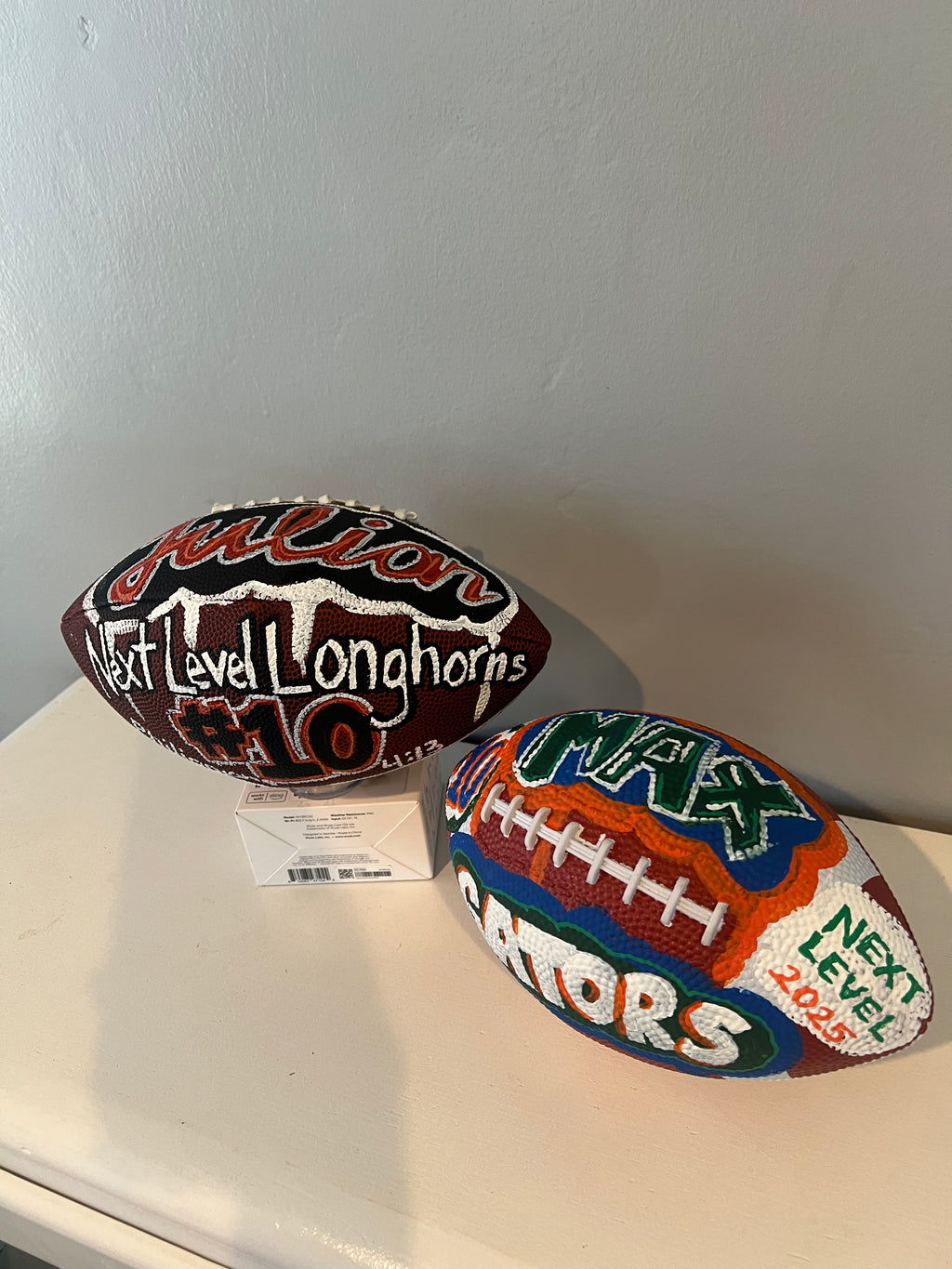 Custom Hand Painted Footballs