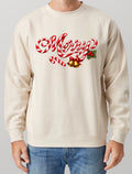 Candycane Script “Merry” Premium Crew Neck