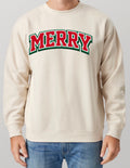 Collegiate Block “Merry” Premium Crew Neck