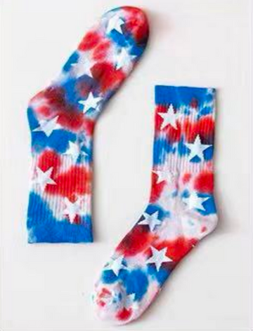 Liberty Tie Dye Star Socks