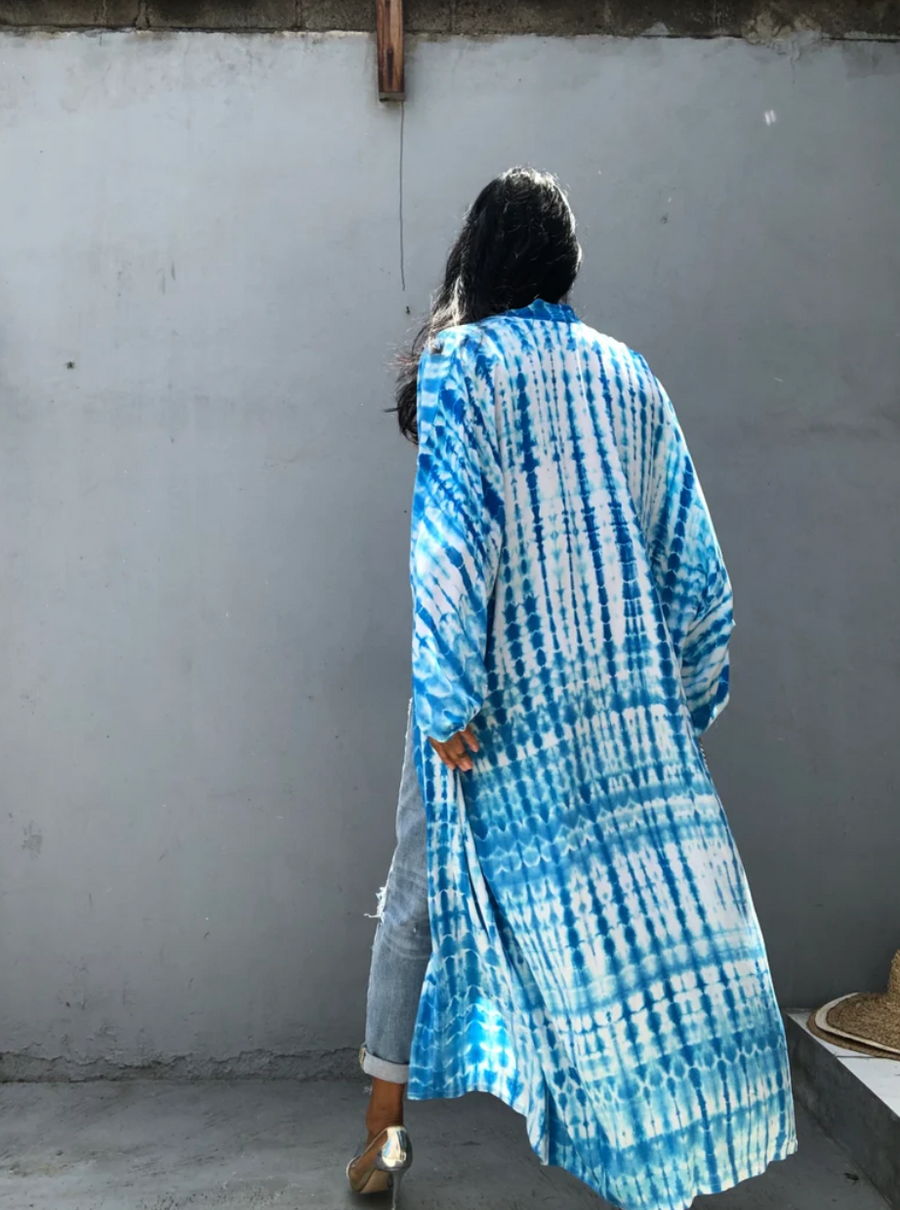 Turquoise/White Kimono