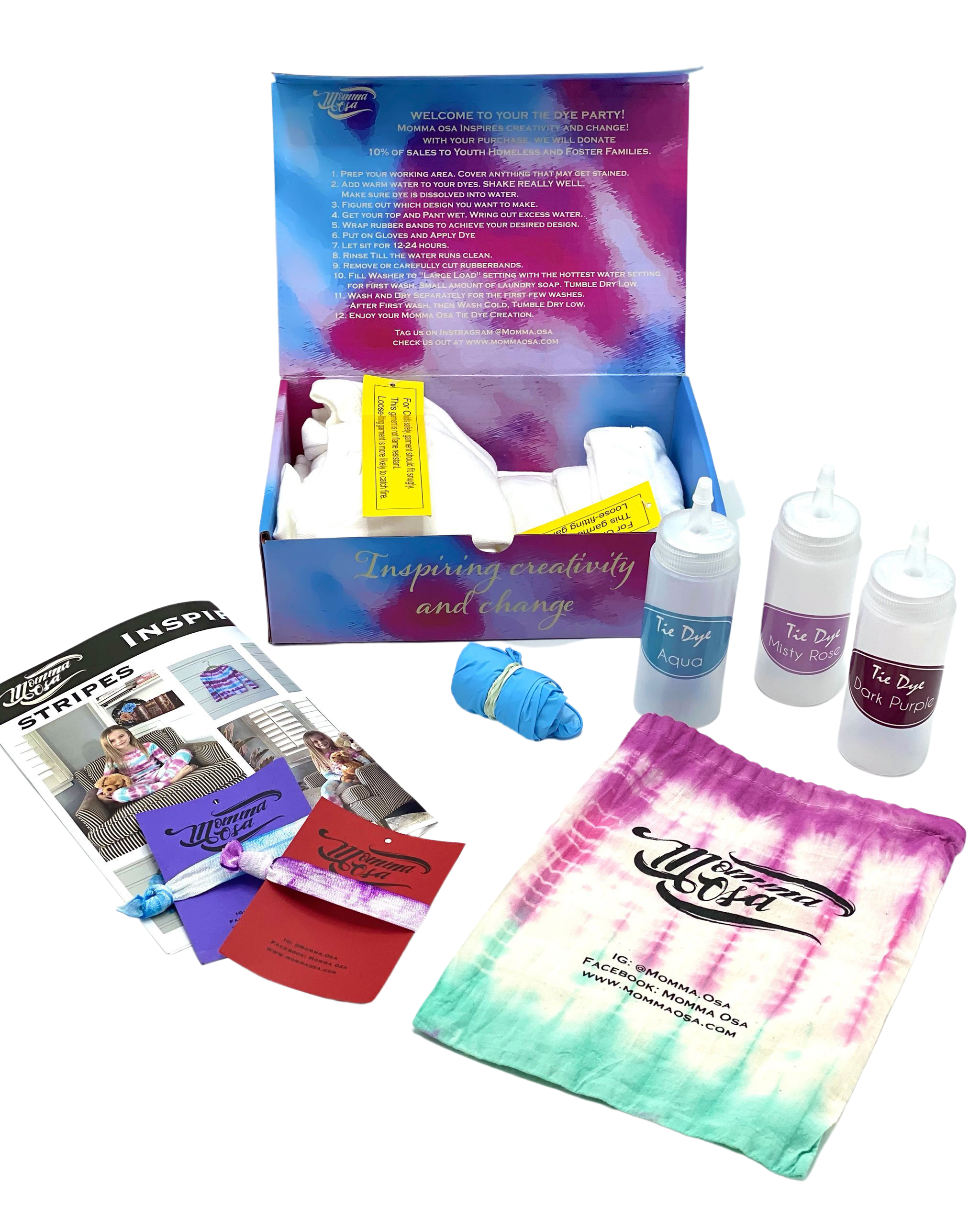Majestic Collection - 2 PC Pajama- Tie Dye Activity Kit