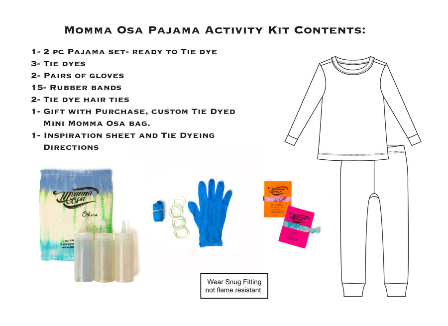 Victorious Collection - 2 PC Pajama- Tie Dye Activity Kit